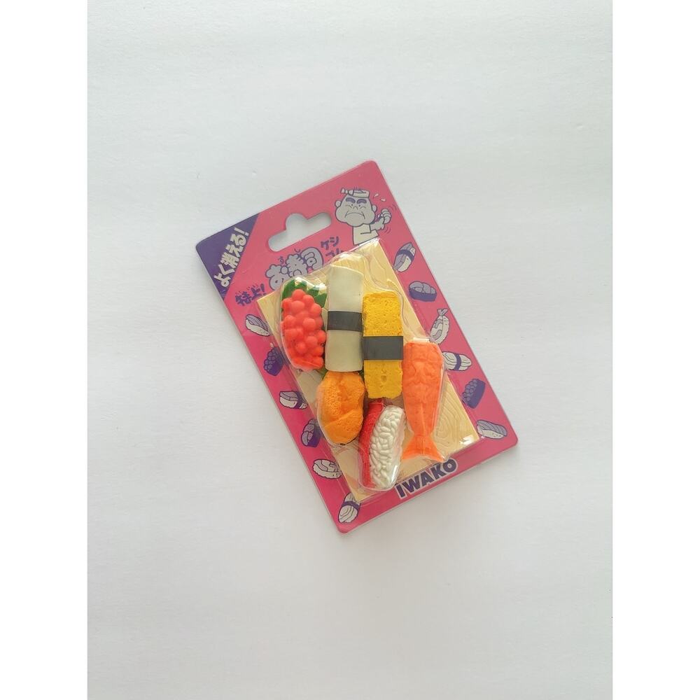 NIB Iwako Japan Miniature 3D Puzzle Eraser Sweets Blister Pack Deadstock Kawaii